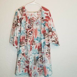 MONROE & MAIN NWT  Women's Plus Sz 3X Buttondown  with Pockets lightweight